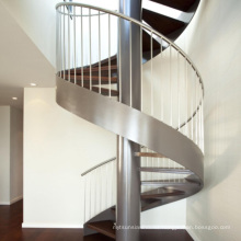 "Factory Price Eco-Friendly Reliable Wood Tread  Spiral Staircase"